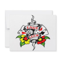 Lady Luck Tattoo Custom Invite