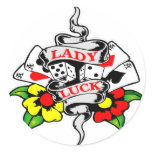 Lady Luck Tattoo Sticker