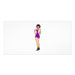 Lady Mini Kleid Purple Picture Card