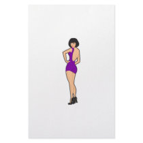 Lady Mini Kleid Purple stationery by frengi Lady Mini Kleid Purple stationery