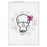 Lady Moai Tik Skull Note Card