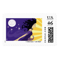 Lady Night postage by alidasaxon Lady Night postage