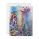 LADY OF LAKE 1, vibrant bright blue pink invitations