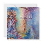 LADY OF LAKE vibrant bright blue pink purple white invitations