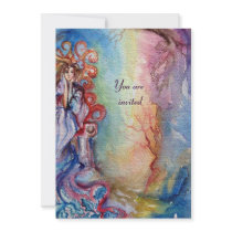 LADY OF LAKE vibrant bright blue pink violet white Announcement