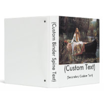 Lady of Shalott 3 Ring Binders