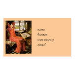 Lady of Shalott  Sitting at Her Desk Business Card Templates