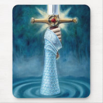 Lady of the Lake Mousepad - Vertical by DaVincisCousin Lady of the Lake Mousepad - Vertical