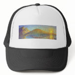 Lady of the Lake Surreal Pointillism Print Trucker Hats