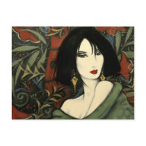 Lady of the Leaves postcards by MartinArtStudio Lady of the Leaves postcards