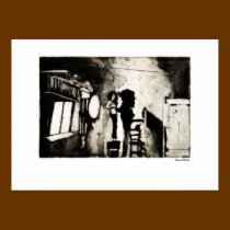 Lady on a chair posters