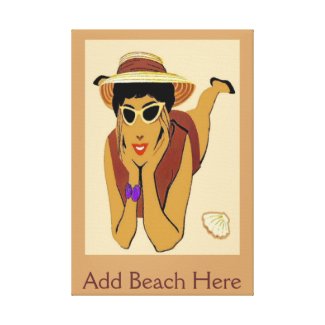 Lady On Beach, Add text