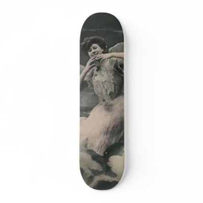 lady on moon skateboard by amazingvintage