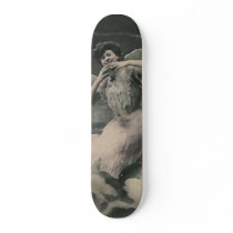 lady on moon skateboard by amazingvintage lady on moon skateboard