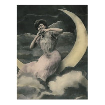 lady on moon smiling poster posters by amazingvintage lady on moon smiling poster posters