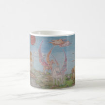 Lady on the rock coffee mug