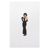 Lady Pin Up Abendkleid stationery by frengi Lady Pin Up Abendkleid stationery