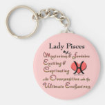 Lady Pisces Zodiac Keychain