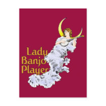 Lady Player Postcard postcards