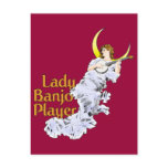 Lady Player Postcard Lady Player Postcard