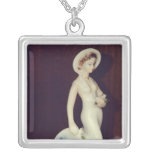 Lady porcelain decor pendant