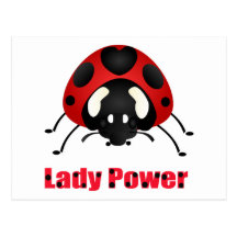 "Lady Power" Ladybug Postcards