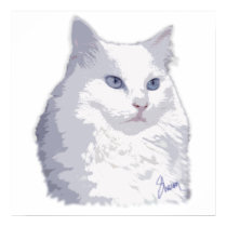 Lady Princess Cat Watercolor posters