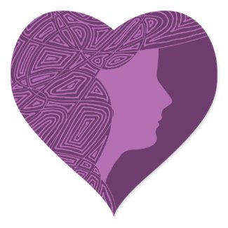 Lady Purple Heart Stickers sticker