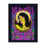 Lady purple postcard