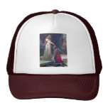 Lady queen knighting knight antique painting trucker hat