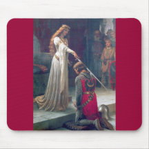 Lady queen knighting knight antique painting mousepads