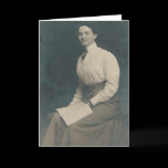 lady reading book greeting card