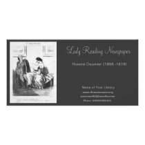 Lady Reading Newspaper Custom Photo Card