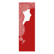 Lady Red Bookmarks business cards