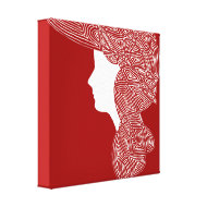 Lady Red wrappedcanvas