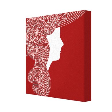Lady Red wrappedcanvas