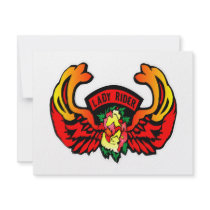 Lady Rider Rose & Wings invitations by Mustang_Lady Lady Rider Rose & Wings invitations