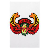 Lady Rider Rose & Wings stationery by Mustang_Lady Lady Rider Rose & Wings stationery