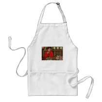 Lady Sees Bunnies Eating Violets aprons by pinkalmond Lady Sees Bunnies Eating Violets aprons