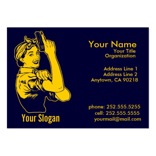 Lady Shooter  Business Cards