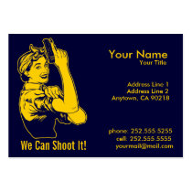 Lady Shooter  Business Cards business cards