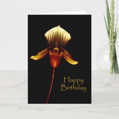 beautiful birthday greetings for friend. Lady Slipper Orchid Birthday