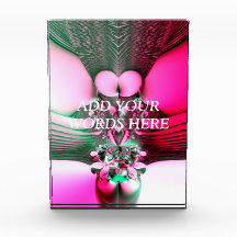 Lady Slipper Orchid Fractal Acrylic Award