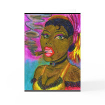 Lady smoking a Cigar cards