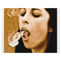 lady smoking letterhead