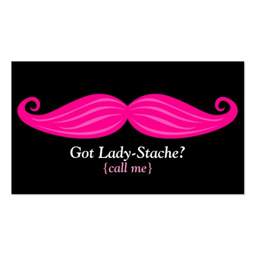 Lady-Stache Bizcard Business Card (front side)