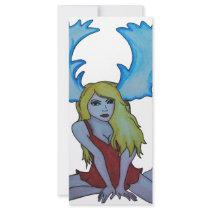 lady stag rack card design