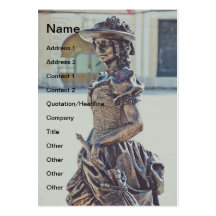 Lady statue business card templates