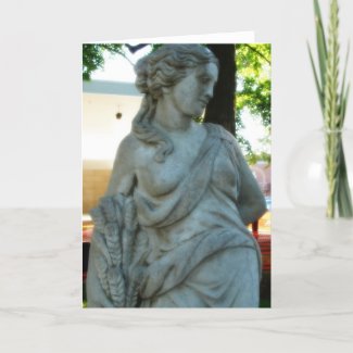 Lady Statue in the Park card