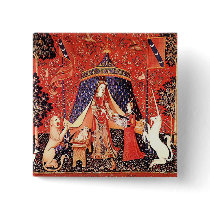 "Lady & the Unicorn" buttons by Aquavel "Lady & the Unicorn" buttons
